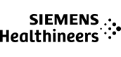 Schwarzes Siemens Healthineers-Logo auf transparentem Hintergrund.